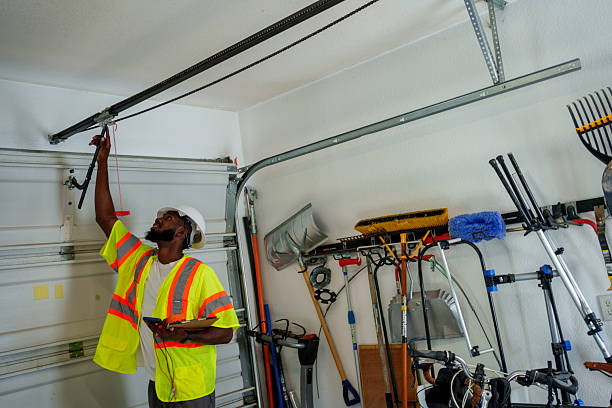 Professional Garage Door Panel Replacement technician working in Lantana, FL